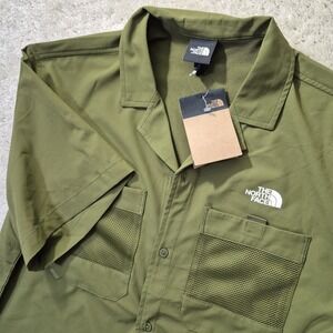 North Face First Trail Shirt Mens XL Greem Button Up Outdoor Hiking Gorpcore New